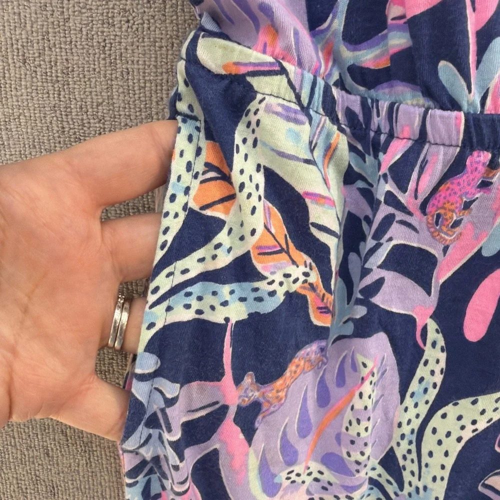 Lilly Pulitzer‎ Girls Romper Tropical Jungle Floral Resort One Piece Medium